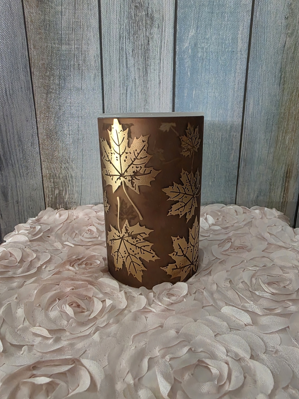 Pink Zebra Fallung Leaves Light Warming Shade New In Box